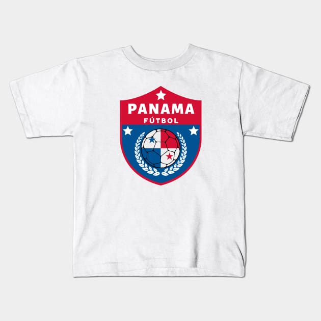 Panama Futbol Kids T-Shirt by footballomatic